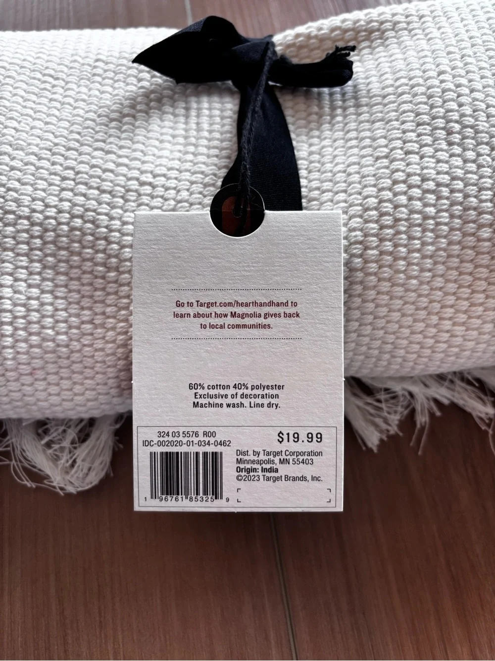 NEW Hearth & Hand Waffle Weave Fringe Table Runner